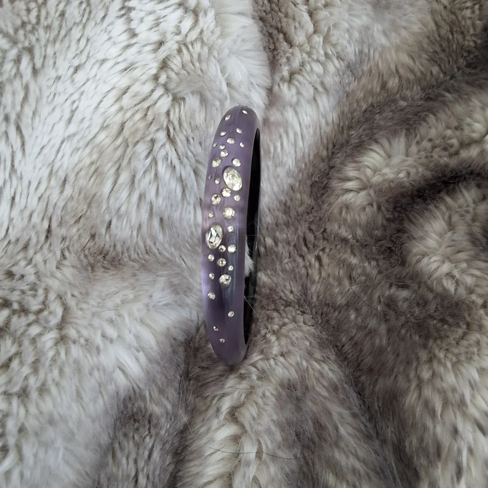 Alexis Bittar Purple Crystal Bangle - Picture 2 of 4